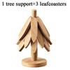 Creative Wooden Tree Folding Trivet Stand Heat Resistant Pot Mat Decorative Anti Scald Hot Pads Coaster For Kitchen Dining Table Protection