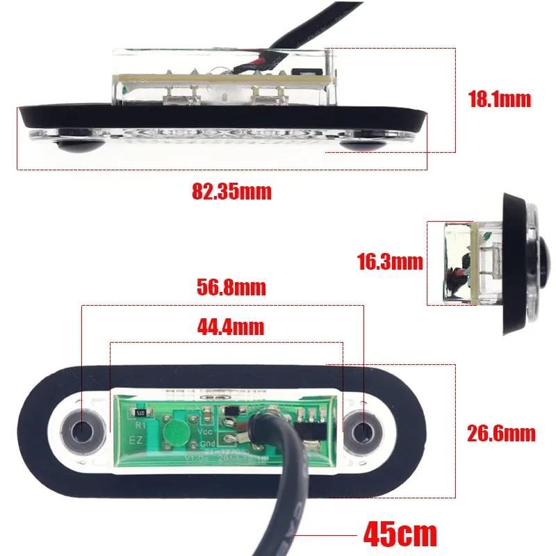 10pcs 12/24V Waterproof LED Side Marker Lights Clearance Rear Tail Brake Indicator Turn Signal Lamps Truck Trailer Tractor Van