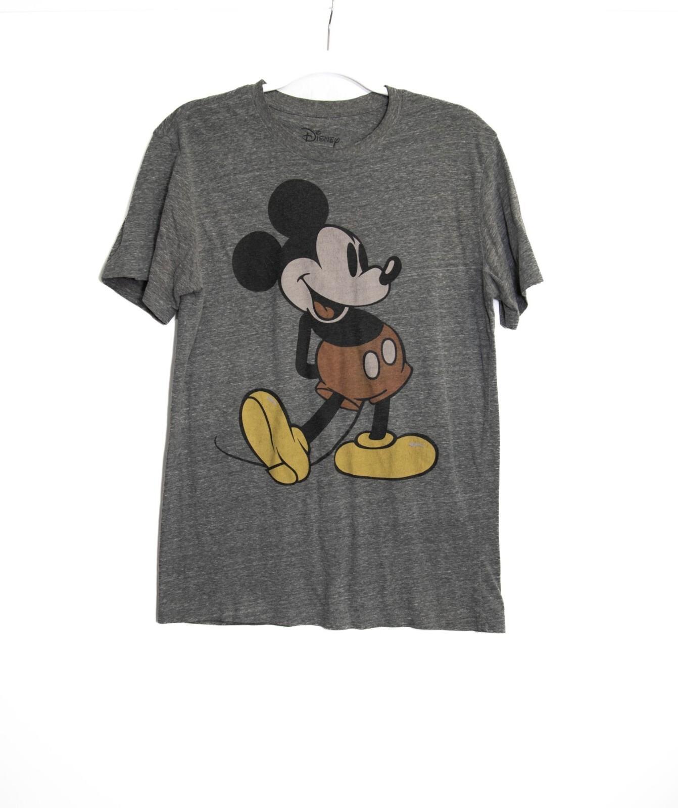 Disney Mickey Mouse Heather Gray Short Sleeve T-Shirt M XXL