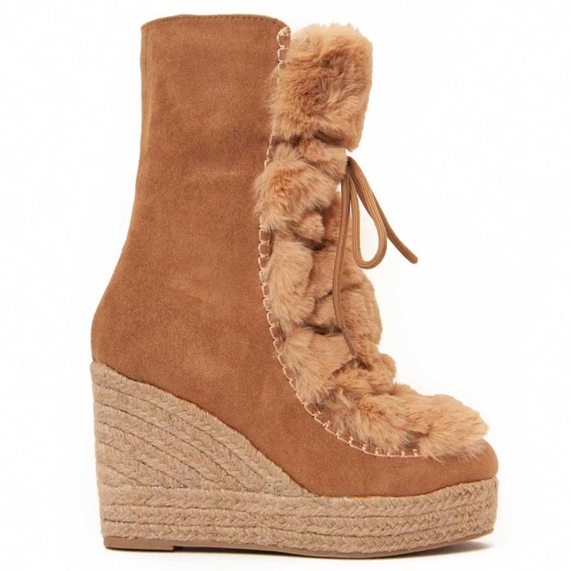 Bota De Cuña Para Mujer.  Montevita  Bottavita21  94004 cm marrone