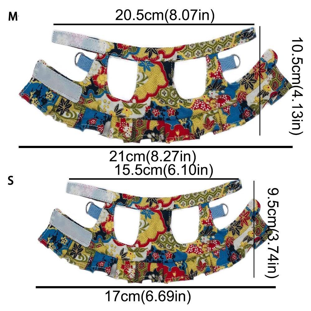 Traction Rope Ferret Harness Vest Floral Pattern Squirrel Floral Skirt  Guinea Pig