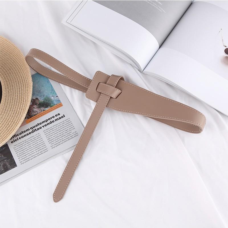 Four Seasons Available New Wide Belt Fashionable Decorative Coat Leather Belt Trendy Versatile Cowhide Waist Cover For Women
