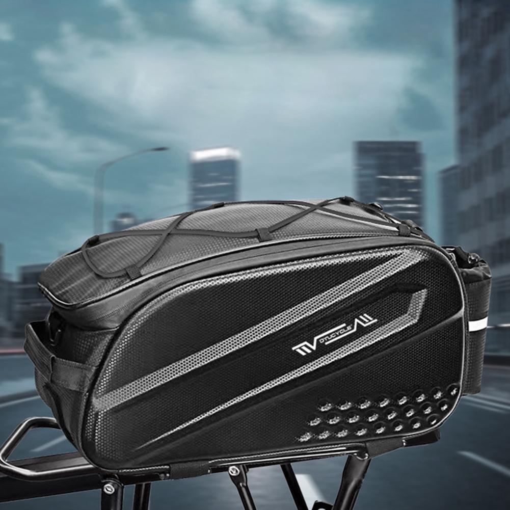 Bike Rear Rack Bag Bicycle Trunk Bag Waterproof Bike Rack Bag Hard Shell Bike Pannier Large Capacity for MTB Road Bike