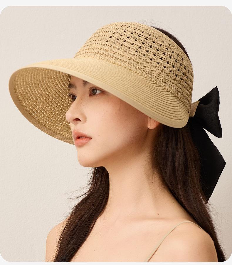 Summer Openwork Straw Sun Hat: Versatile, Casual, Sun-Protective, Breathable, Adjustable, Wide-Brimmed Outdoor Hat