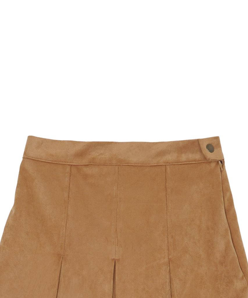 Hardcore Happiness Suede Pleats Skirt