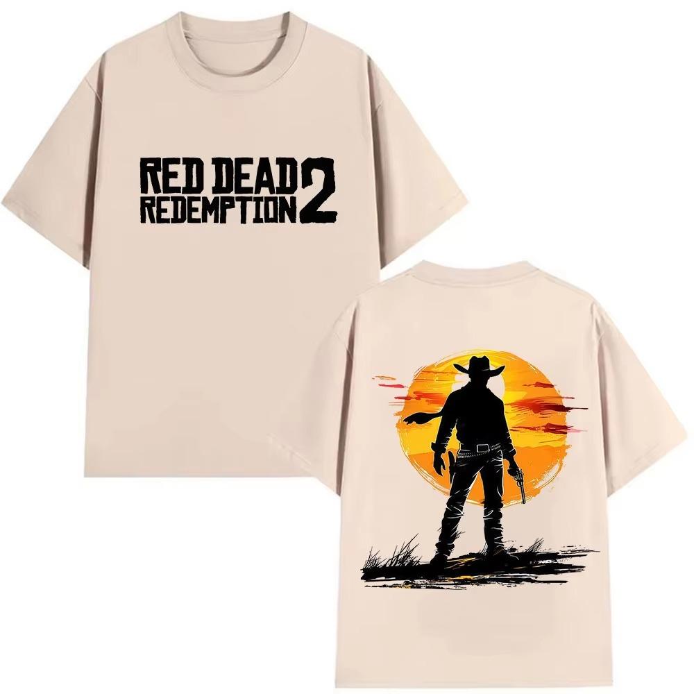 Classic Red Dead Redemption 2 Graphic Product Tshirt for Men and Women 2026 Spring summer Print Pure Cotton Casual Tshirt