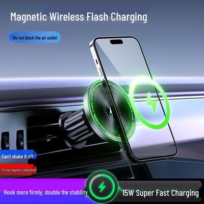 Chargeur sans fil magnétique pour voiture Apple avec support pour aérateur - Charge rapide 15 W