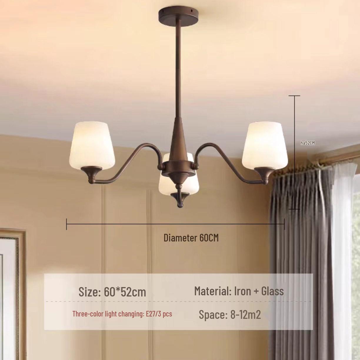 

Роскошная кремовая французская люстра середины века: Стекло Скандинавский стиль для гостиной, столовой или главной спальни