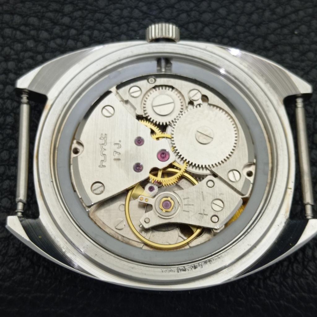 HAND-WINDING VINTAGE HMT KOHINOOR INDIAN MENS PINK COLOR DIAL WATCH A441044-4 HT-a441044