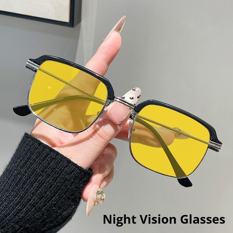 Ultra-Lightweight Metal Night Vision Anti-Blue Light Glasses Unisex Design Specialized Eye Protection for Phone and Computer Use