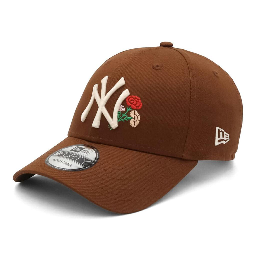 New Era 9FORTY Day Floral MLB NY Cocoa FREE Size 940CS Cap, Mother's Pattern, Brown, (NEYYAN CBRN)