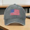 Patriotic USA Flag Th of July Washed Baseball Cap  Fitted Retro Sun Trucker Hat Spring Women Unisex Running Hippie Baseball Caps