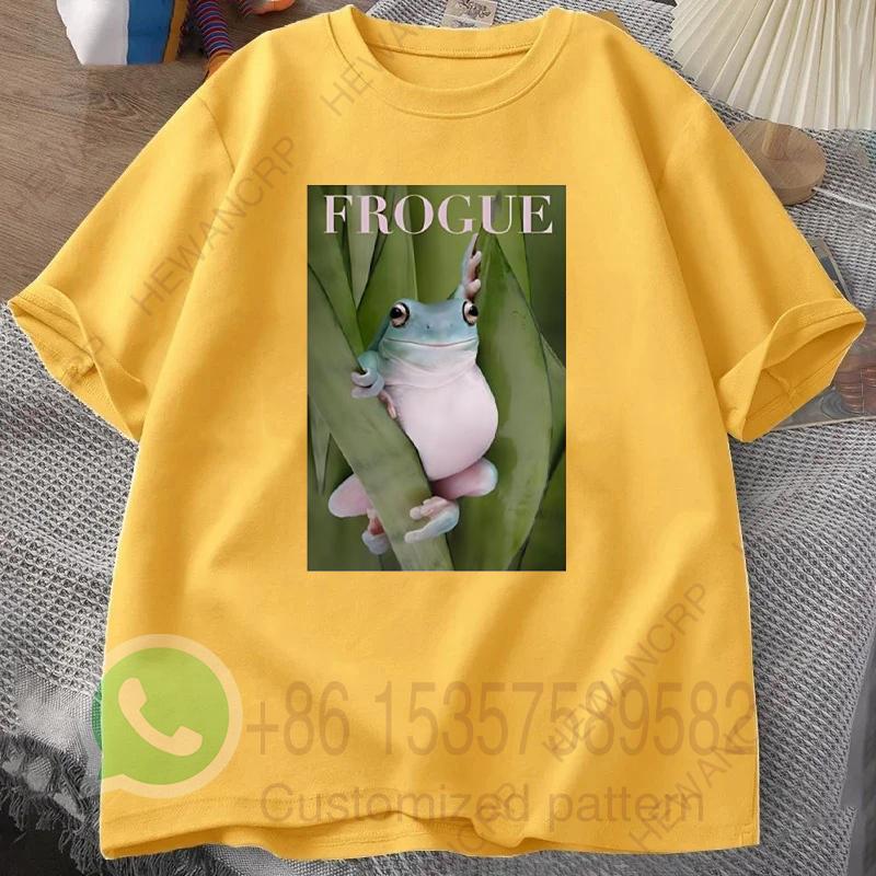 Frosch T-Shirt Herren Trainingsanzug Baumwolle Kurzarm Oberteile Rundhalsausschnitt Pullover Atmungsaktiv Lässig Sportbekleidung Harajuku Retro Streetwear