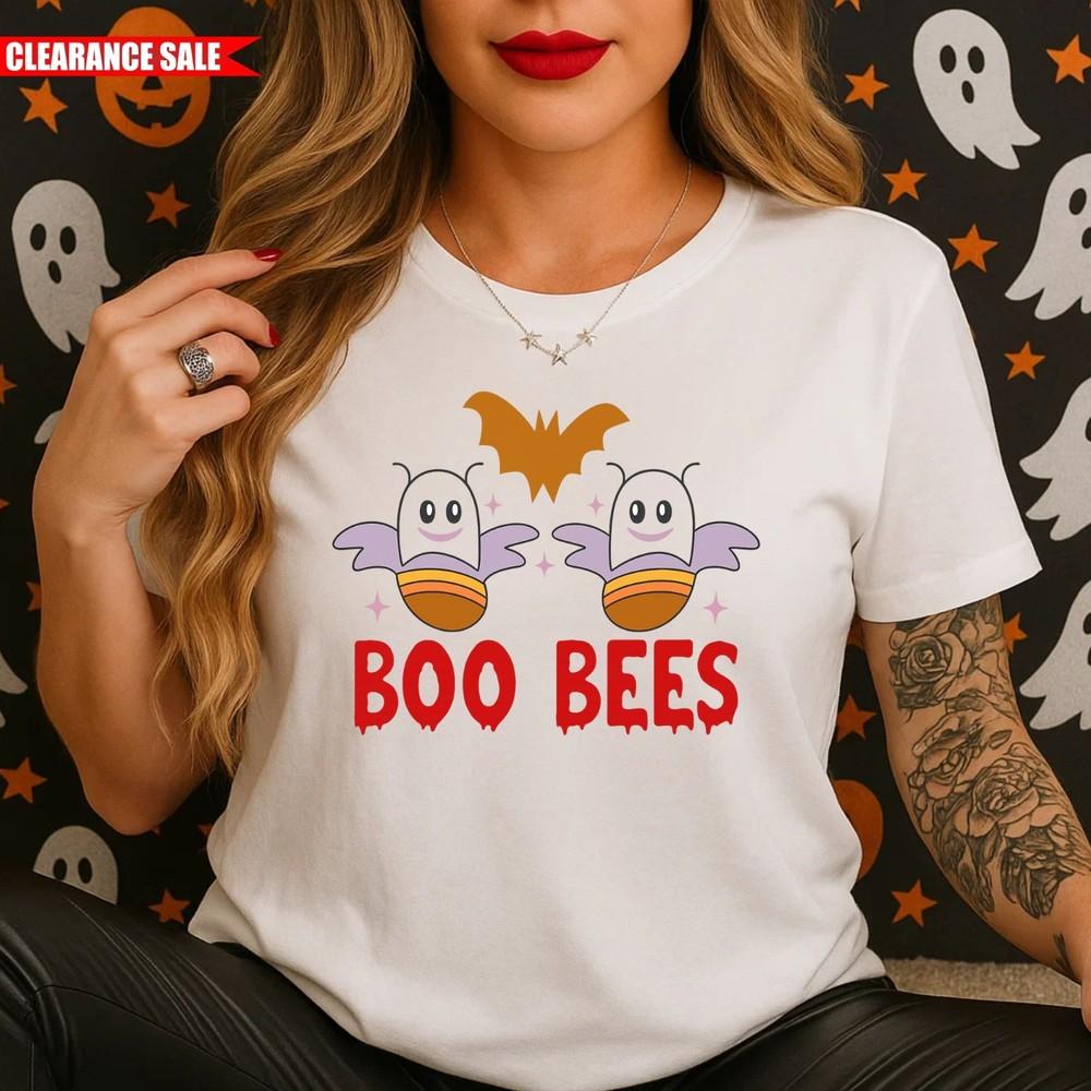 

Boo Bees T Shirt Funny Bee Slogan Printed Halloween Gift 100% Cotton Unisex Top M