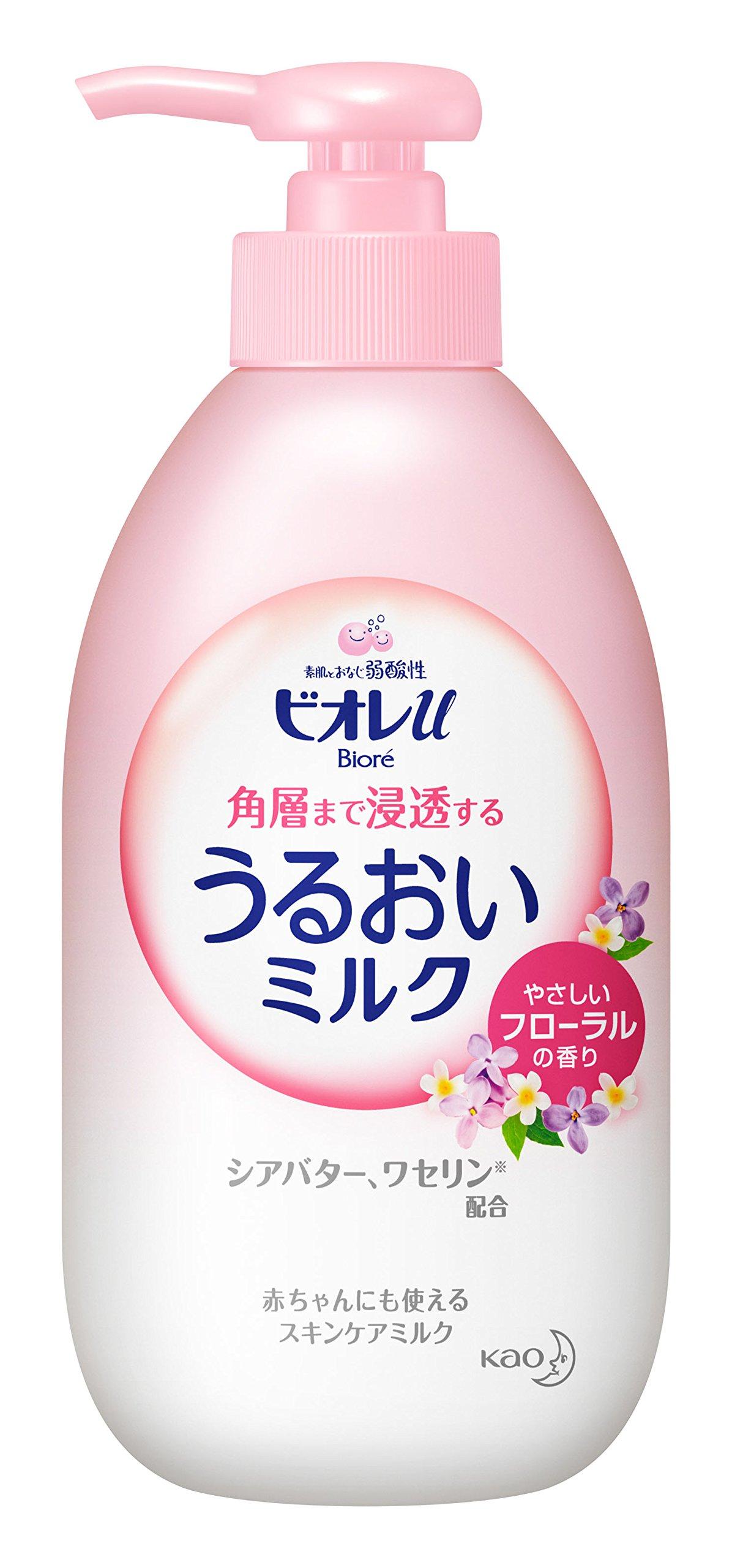 Biore U Moisturizing Penetrating Deep into the Stratum 300ml Milk, Floral, Corneum,