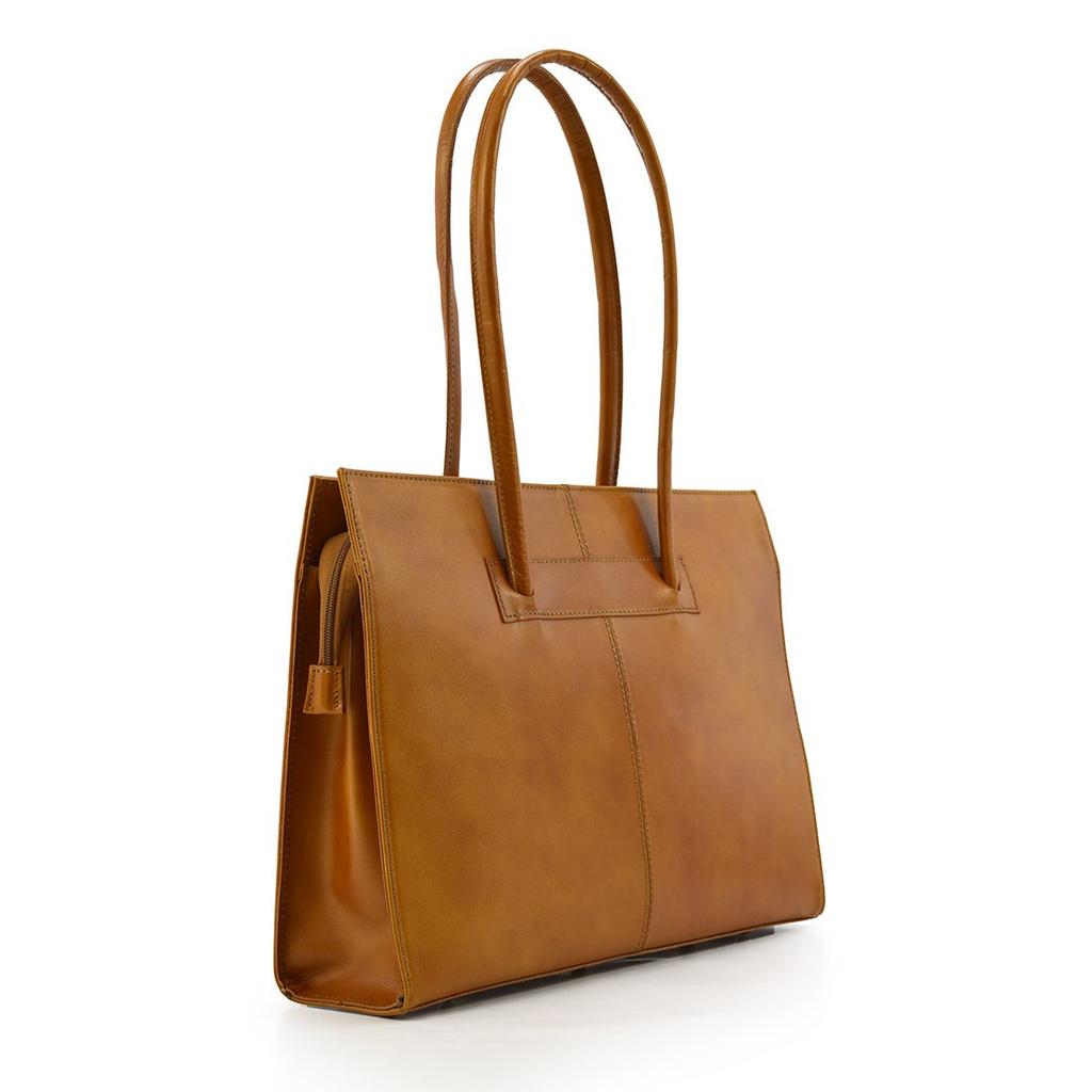 Leder-Handtasche vp046l Camel