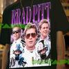Brad Pitt Retro Graphic Tee: Unisex Cotton Blend Sweatshirt