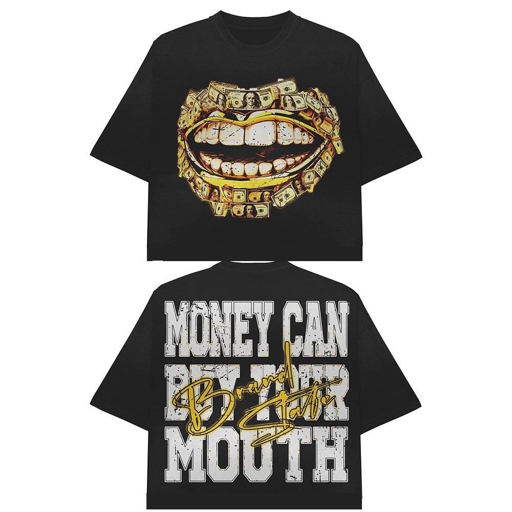 

New Y2K2026 Americanstyle Streetwear Mens Womens Printed Loose Tshirt Highly Personalized and Versatile for All Occasions 4XL