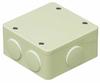 Mirai Kogyo PVK Box, Waterproof, with Male Thread Cap, Medium Size, Shallow Square Type, Milky White, Price Per Unit: PVK-ANPM
