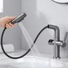 LCD Digital Display Bathroom Basin Faucet Pull Out Basin Tap Hot Cold Bathroom Kitchen Faucet Brass Deck Mount Sink Mixer Tap