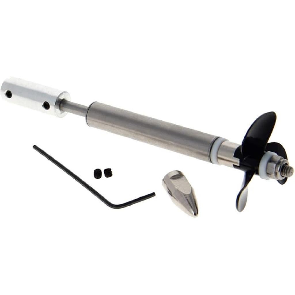 Heyiarbeit Drive Shaft Fit for 4mm Motor Shaft W Propeller and Universal Joint for RC Boat, L100mm Shaft, L50mm Sleeve, D36mm Propeller