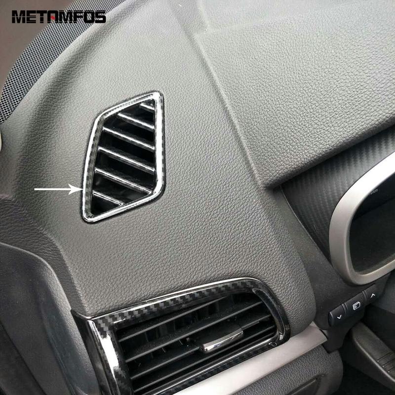 For Mitsubishi Eclipse Cross 2017-2024 2025 Carbon Fiber Front Upper Air Condition Vent Outlet Cover Trim Interior Accessories