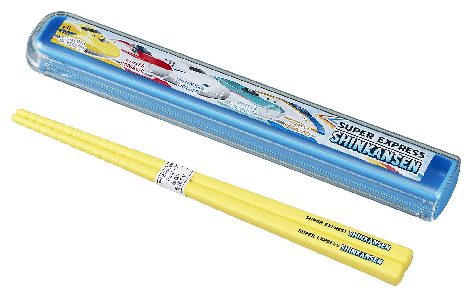 

OSK Bento Box Set with Chopsticks and Shinkansen Style Made in Dishwasher Blue Pull-Lid Case, [16.5cm Chopsticks/Sliding Style], Japan, Safe, HS-11, синий