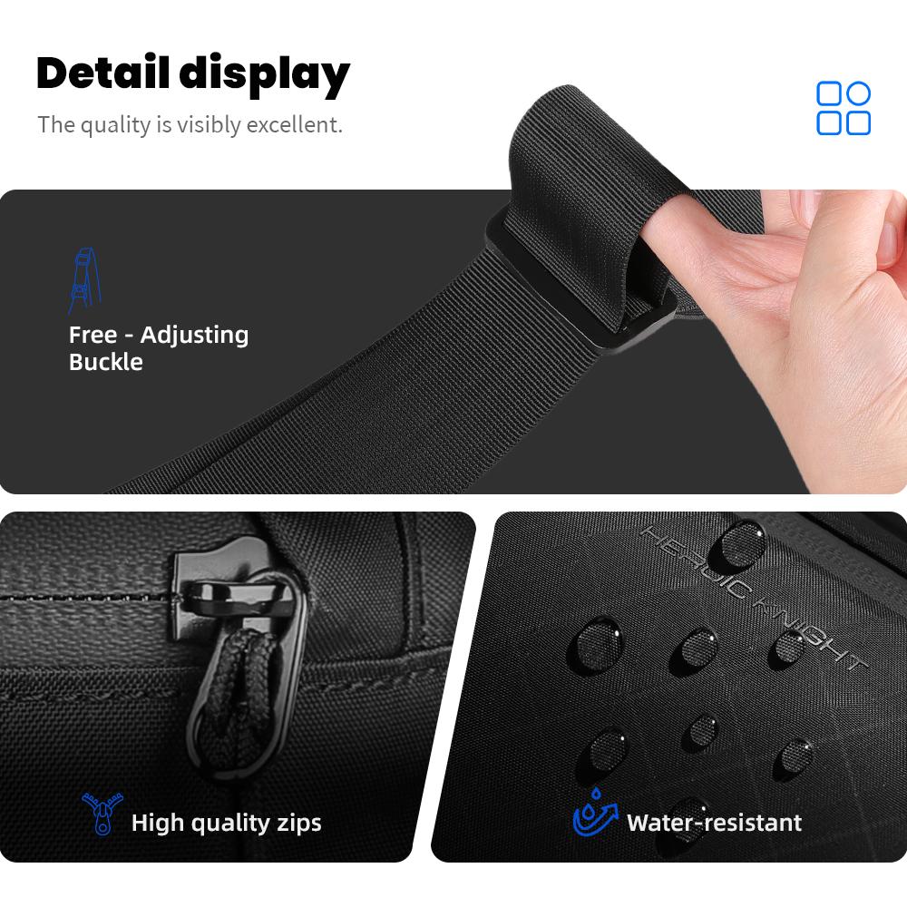 Heroic Knight New Design Waterproof X-Pac Fabric Crossbody Bag For Men Minimalist Fashion Chest Shoulder Pack Lightweight Carry Casual Travel Bag