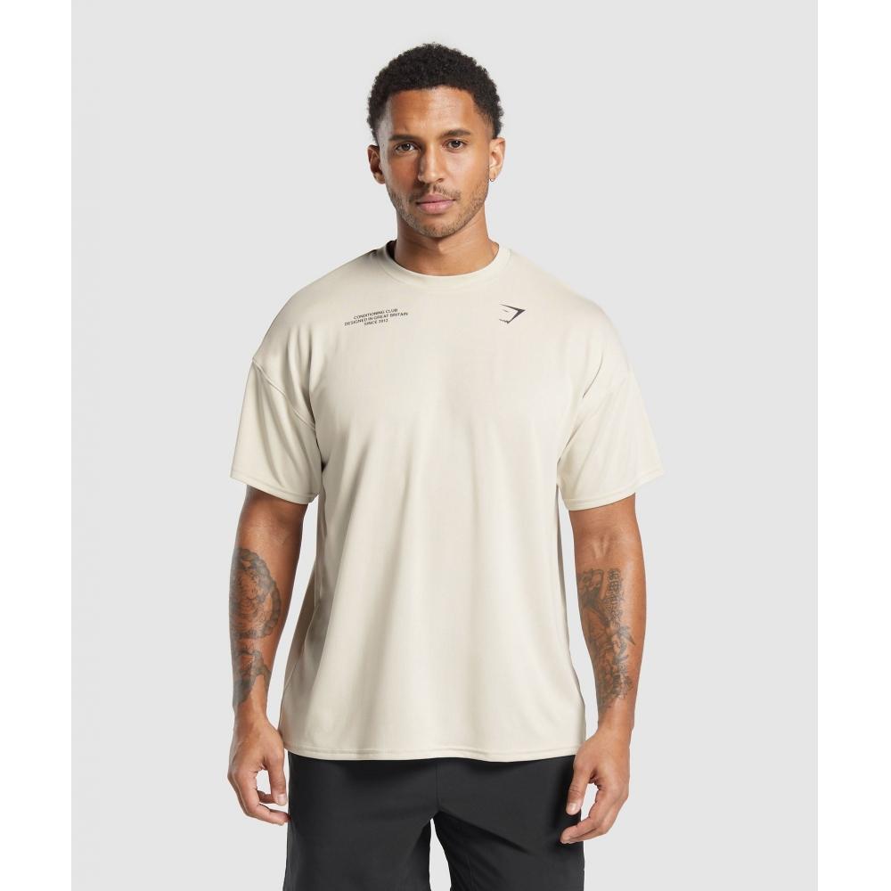 Gymshark Tricou supradimensionat CondiTioning Club Gri pietricică A2b5y Gb7p