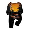 Family Matching Halloween Print Pajama Set Long Sleeve Top and Pants for Parents and Kids