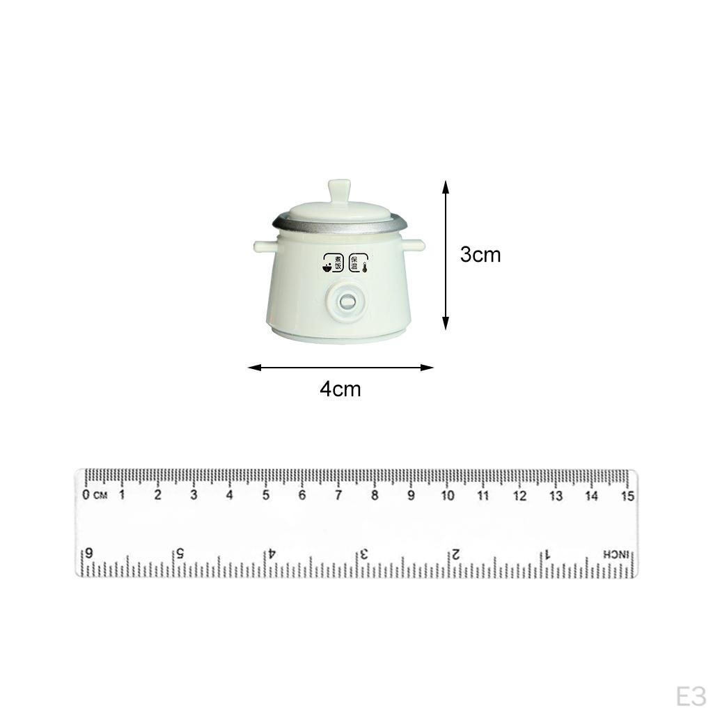 1: 8 1:1 Crafts Dollhouse Cookware Model Miniature Rice Cooker Toys for Children Gift