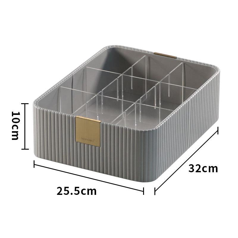Storage Box Large Capacity Socks Shorts Divided Sorting Artifact 3-in-1 Storage Box