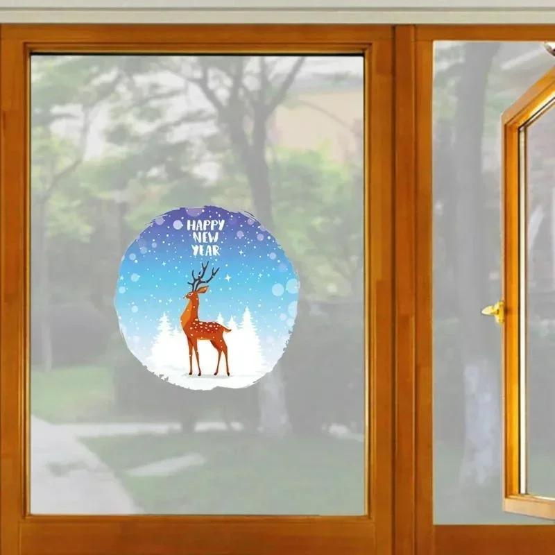 Christmas Window Stickers Christmas Wall Sticker Kids Room Wall Decals Merry Christmas Decorations For Home 2024 New Year