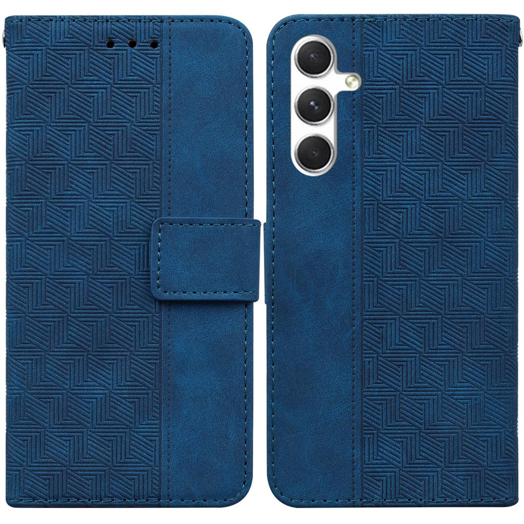 For Samsung Galaxy S25 Case Geometry Pattern Leather Wallet Phone Cover