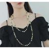 JMXD-Necklace Vintage Pearl Red Handmade Glass Ladies Long Necklace Sweater Chain Small Fragrant Style Jewelry