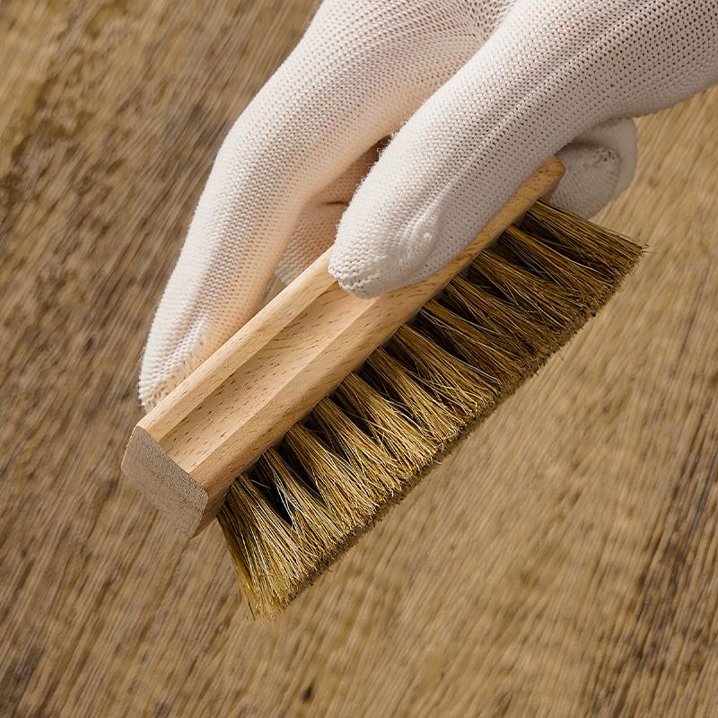 Schuhbürste aus Massivholz mit Pferdehaar Haarbürste aus Massivholz Schuhbürste mit Schweineborsten Multifunktionale Drahtbürste Haushalts-Schuhbürste