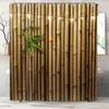 Tenda da Doccia in Bambù, Set Tenda da Doccia Giapponese 3D per Bagno, Natura Zen Con Luci Tenda da Doccia in Tessuto Toilette Vasca da Bagno