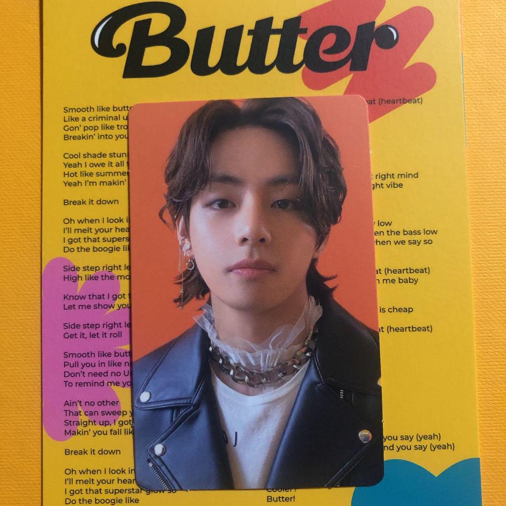 [USED] BTS Trading Card Taehyung Butter V V Photo Card