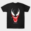 Herren Schwarzes Print-T-Shirt Venom No-Cut Transferpapier Druck Baumwoll-T-Shirt
