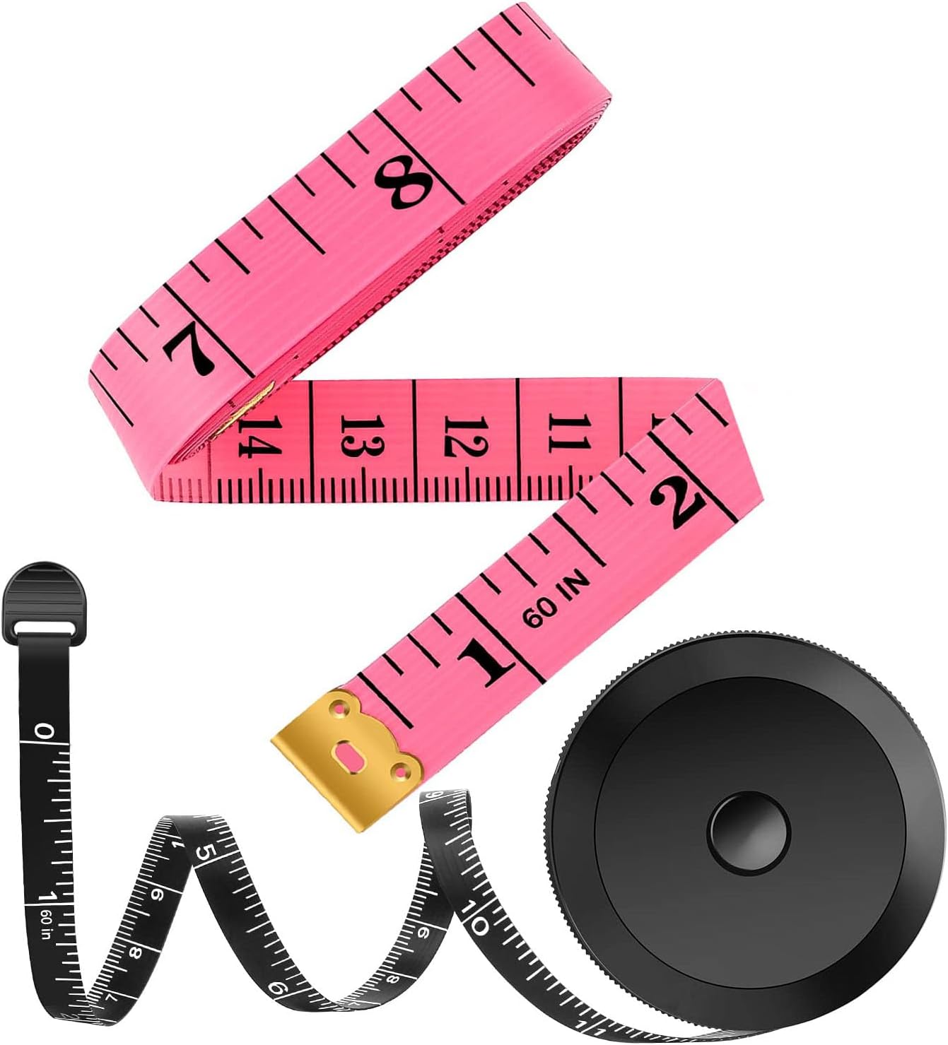 

2Pcs Fashion Soft Tape Measure 60in, Versatile for Body, Sewing, Tailor, Knitting & Daily Measurements