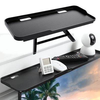 Threadable Tv Screen Top Storage Shelf Monitor Organizer Rack Holder Practical Home Storage Computer Office Multifunctional Rack