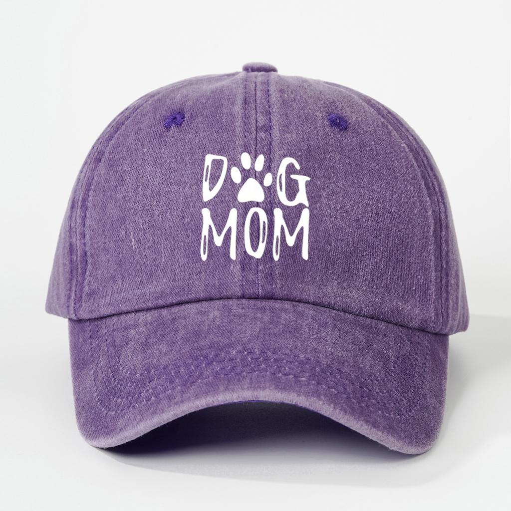 Dog Mom Printed Pattern Baseball Hat for Vintage Dog Lover's Hat Gift Multi Functional Sunscreen and Sunshade