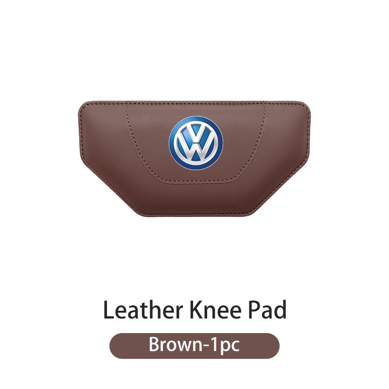 Hub Caps For Volkswagen VW Car Knee Support Cushion Auto Trapeze Leather Anti Fatigue Leg Pad Golf 4 5 6 7 Polo Jetta Sagitar Ma