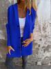 2025 Women's Solid Color Hooded Casual Jacket with Single-Breasted Design