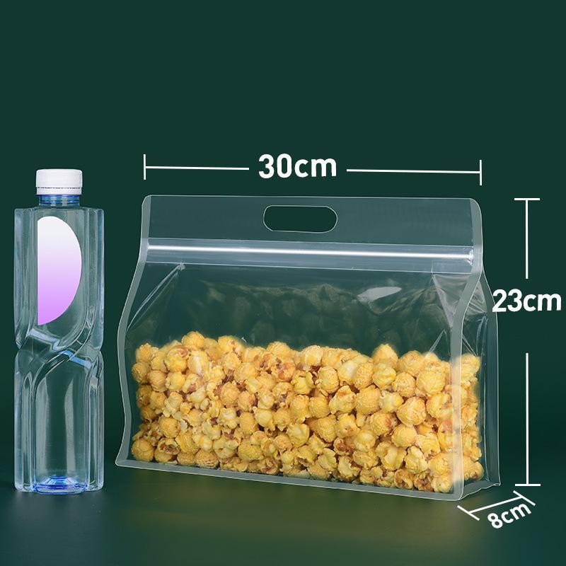 Frosted Transparent Eight-Side Sealed Tea & Food Packaging Bag with Buckle and Self-Supporting Design
