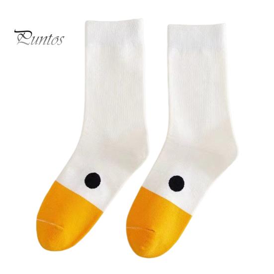 

1 пара зимних носков с рисунком гуся и утки, средней длины, высокоэластичные, нескользящие, комфортные, теплые, спальные носки One Size 4