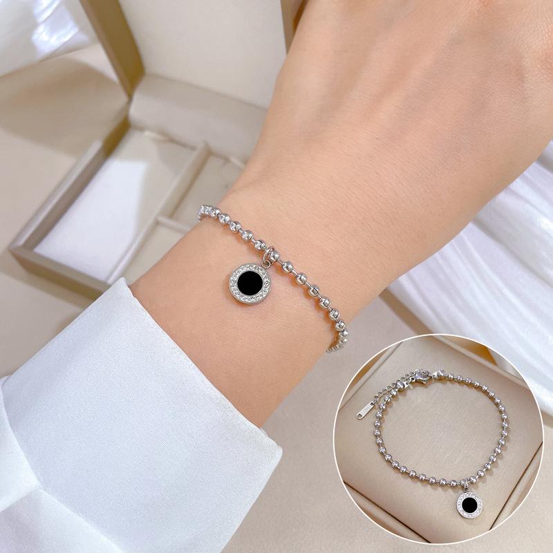 Furnace Real Gold Zircon Hip-Hop Bracelet Gold Fashion Temperament Korean Version Simple Luxury Niche