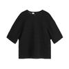 CS Summer New Product Women's Clothes Minimalist Round Neck Short Sleeve Casual Version Stripes Blended Knitting T-shirt 1277630