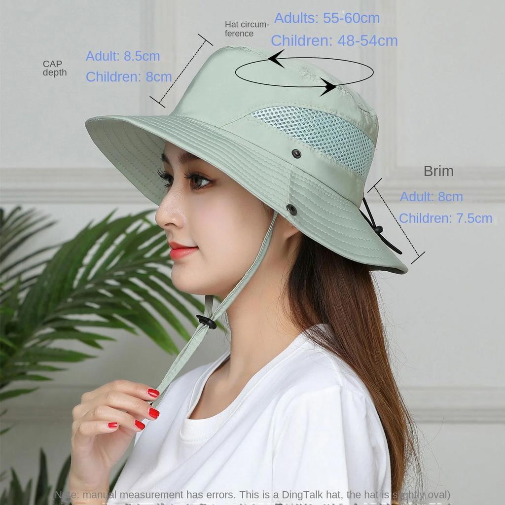 Summer Sun Bucket Hats Quick Dry Wide Brim Mesh Breathable Outdoor Fisherman Hats  UV Protection Sunshade Mountaineering Hat