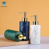 Marble Pattern Glass Pump Bottle for Hand Sanitizer, Shampoo, and Shower Gel